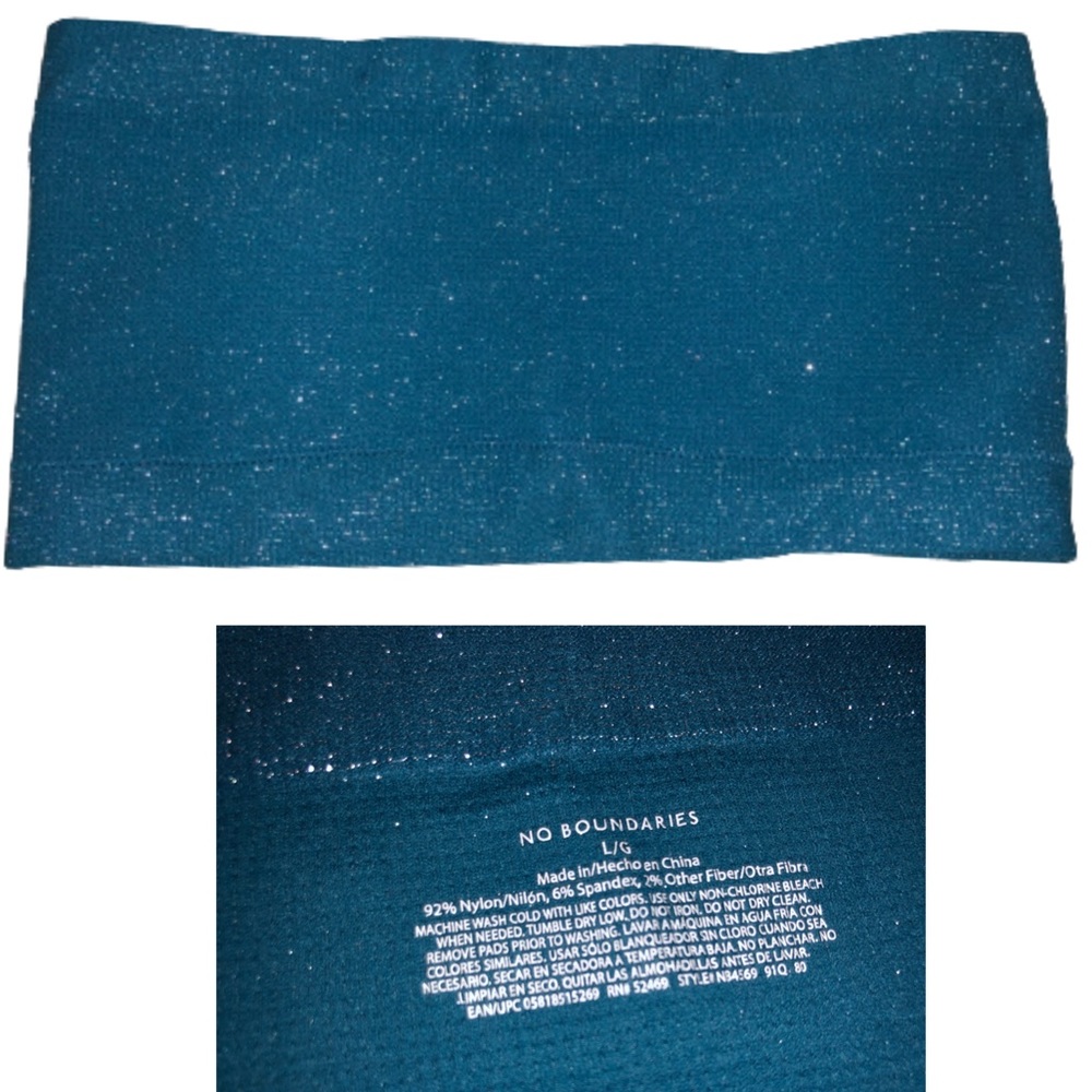 Teal Glittery Bandeau